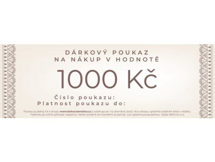 darkovy poukaz 1000 kc p