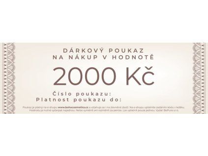 darkovy poukaz 2000 kc p
