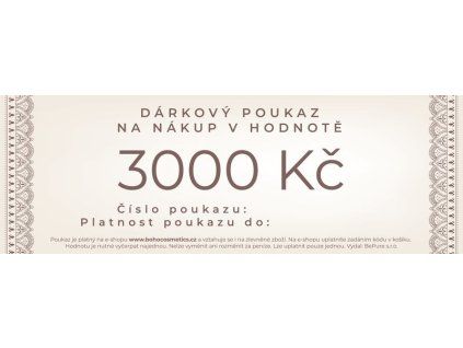darkovy poukaz 3000 kc p