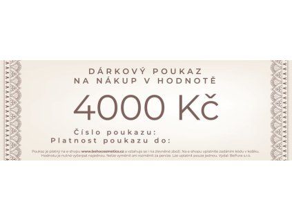 darkovy poukaz 4000 kc p