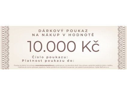 darkovy poukaz 10000 kc p